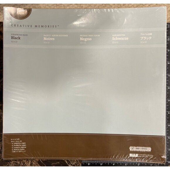 Creative Memories Black 12x12 Scrapbook Pages Pack Of 15 06373481 - Picture 1 of 2